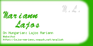 mariann lajos business card